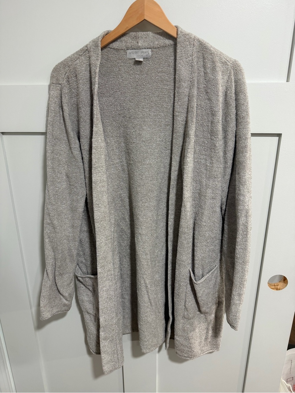 Barefoot Dreams Heather Gray Open-Front Pocket Cardigan